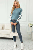 Flower Round Neck Long Sleeve Sweater - Trendsi - Flyclothing LLC