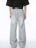Washed Cat Whisker Straight-Leg Jeans - Trendsi - Flyclothing LLC