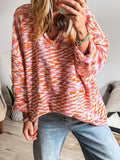 Multi-Color V-Neck Sweater - Trendsi - Flyclothing LLC