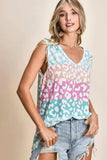 BiBi Leopard V-Neck Tank - Trendsi - Flyclothing LLC