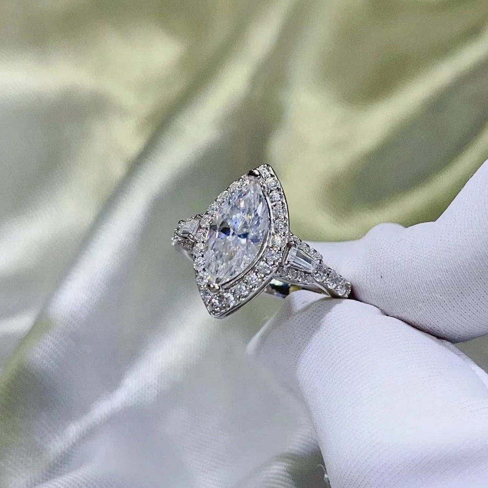 2 Carat Moissanite 925 Sterling Silver Ring - Trendsi - Flyclothing LLC