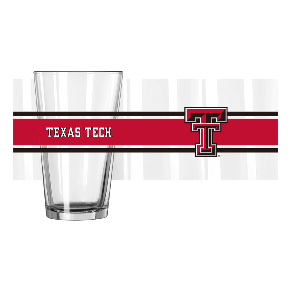 Texas Tech 16oz Stripe Pint Glass - Logo Brands - Flyclothing LLC