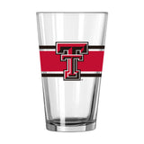 Texas Tech 16oz Stripe Pint Glass - Logo Brands - Flyclothing LLC