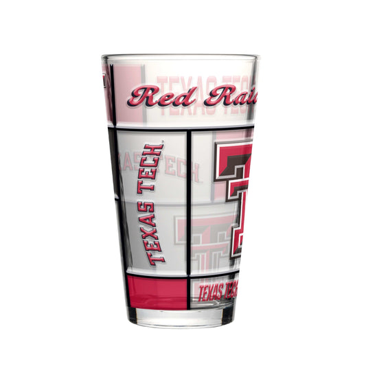 Texas Tech 16oz Quilted Stained Pint Glass - Logo Brands - Flyclothing LLC