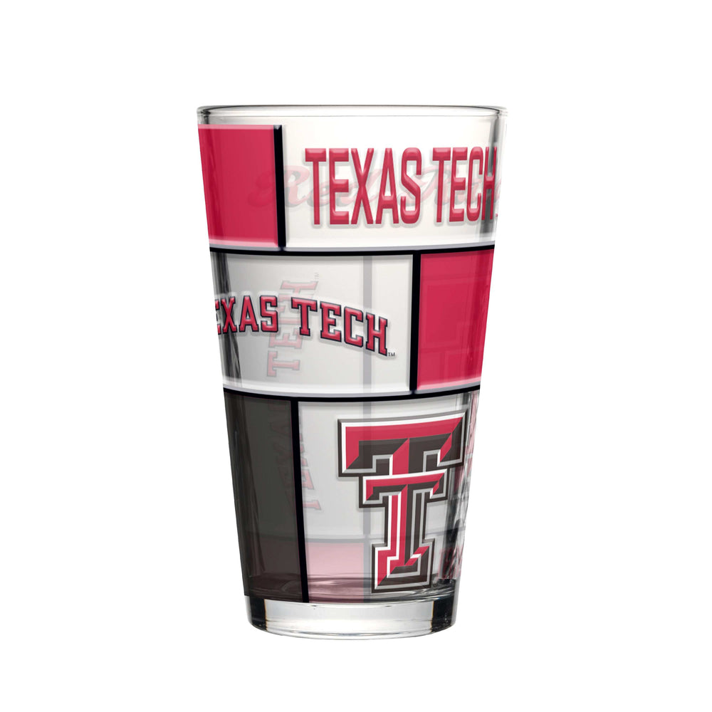 Texas Tech 16oz Quilted Stained Pint Glass - Logo Brands - Flyclothing LLC