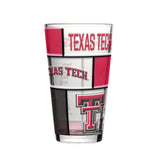 Texas Tech 16oz Quilted Stained Pint Glass - Logo Brands - Flyclothing LLC