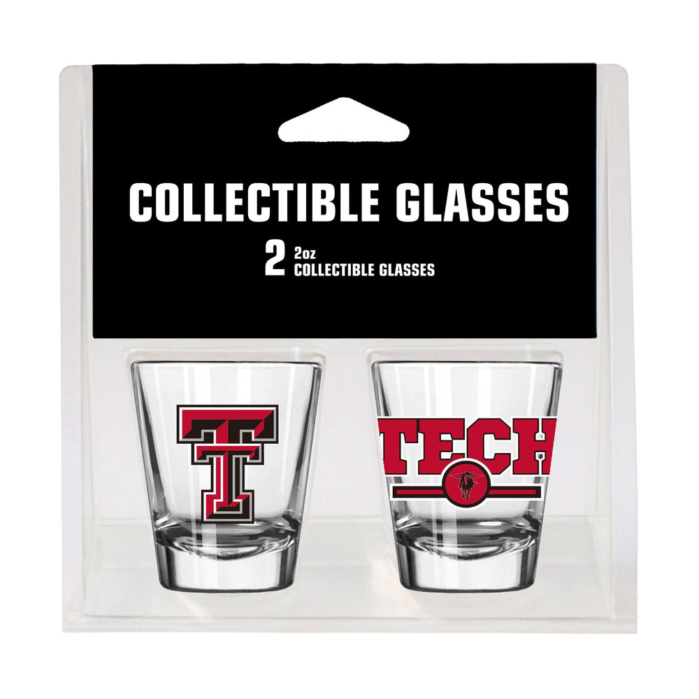 Texas Tech Campus Colors 2oz Letterman Shot Glass 2 Pack - Logo Brands - Flyclothing LLC