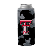 TX Tech Black Camo 12oz Slim Can Coolie - Logo Brands - Flyclothing LLC