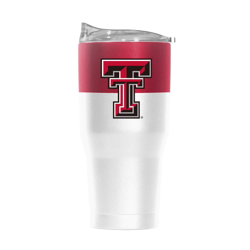 TX Tech 30oz Colorblock White Powder Coat Tumbler - Logo Brands - Flyclothing LLC