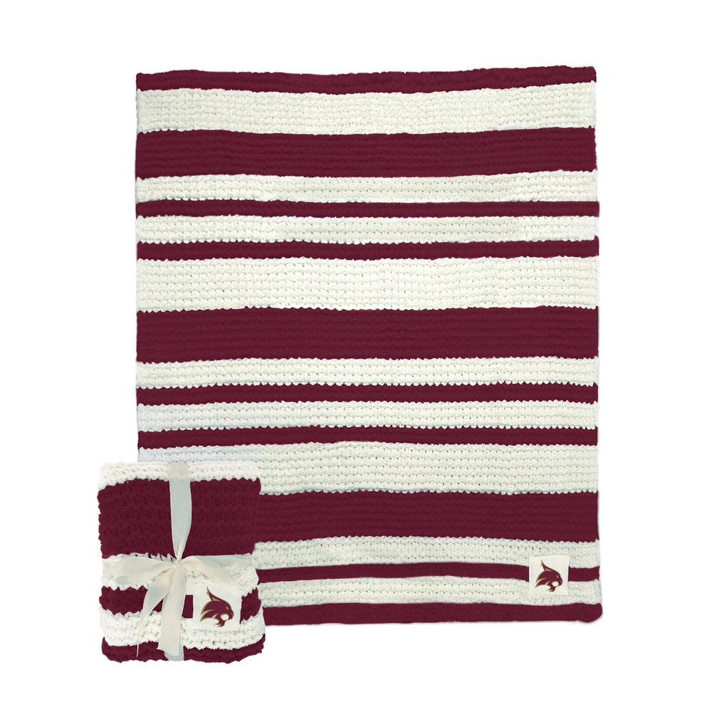 Texas State Cable Knit Throw 50x60 - Logo Brands - Flyclothing LLC