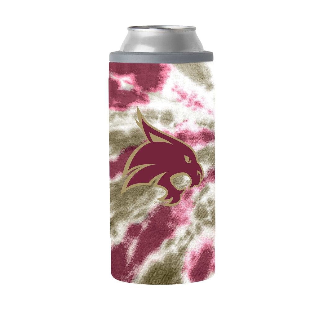 Texas State 12oz Tie Dye Slim Can Coolie - Logo Brands - Flyclothing LLC