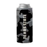 TX State Black Camo 12oz Slim Can Coolie - Logo Brands - Flyclothing LLC