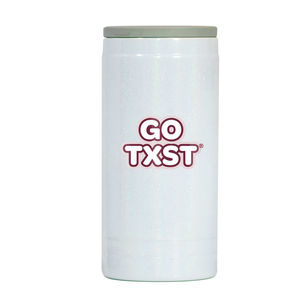 Texas State 12oz Bubble Iridescent Slim Coolie - Logo Brands - Flyclothing LLC