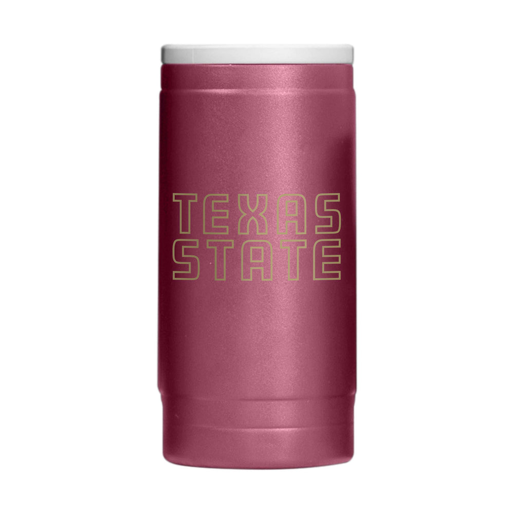 Texas State 12oz Flipside Powdercoat SlimCan Coolie - Logo Brands - Flyclothing LLC