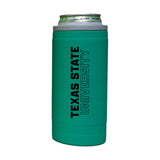Texas State 12oz Optic Stacked Soft Touch Slim Coolie - Logo Brands - Flyclothing LLC