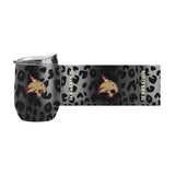 TX State Leopard 16oz Black Powdercoat Curved Beverage - Logo Brands - Flyclothing LLC