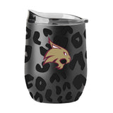 TX State Leopard 16oz Black Powdercoat Curved Beverage - Logo Brands - Flyclothing LLC