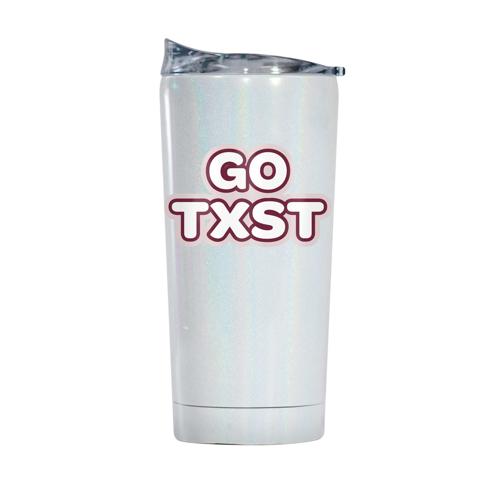 Texas State 20oz Bubble Iridescent Tumbler - Logo Brands - Flyclothing LLC