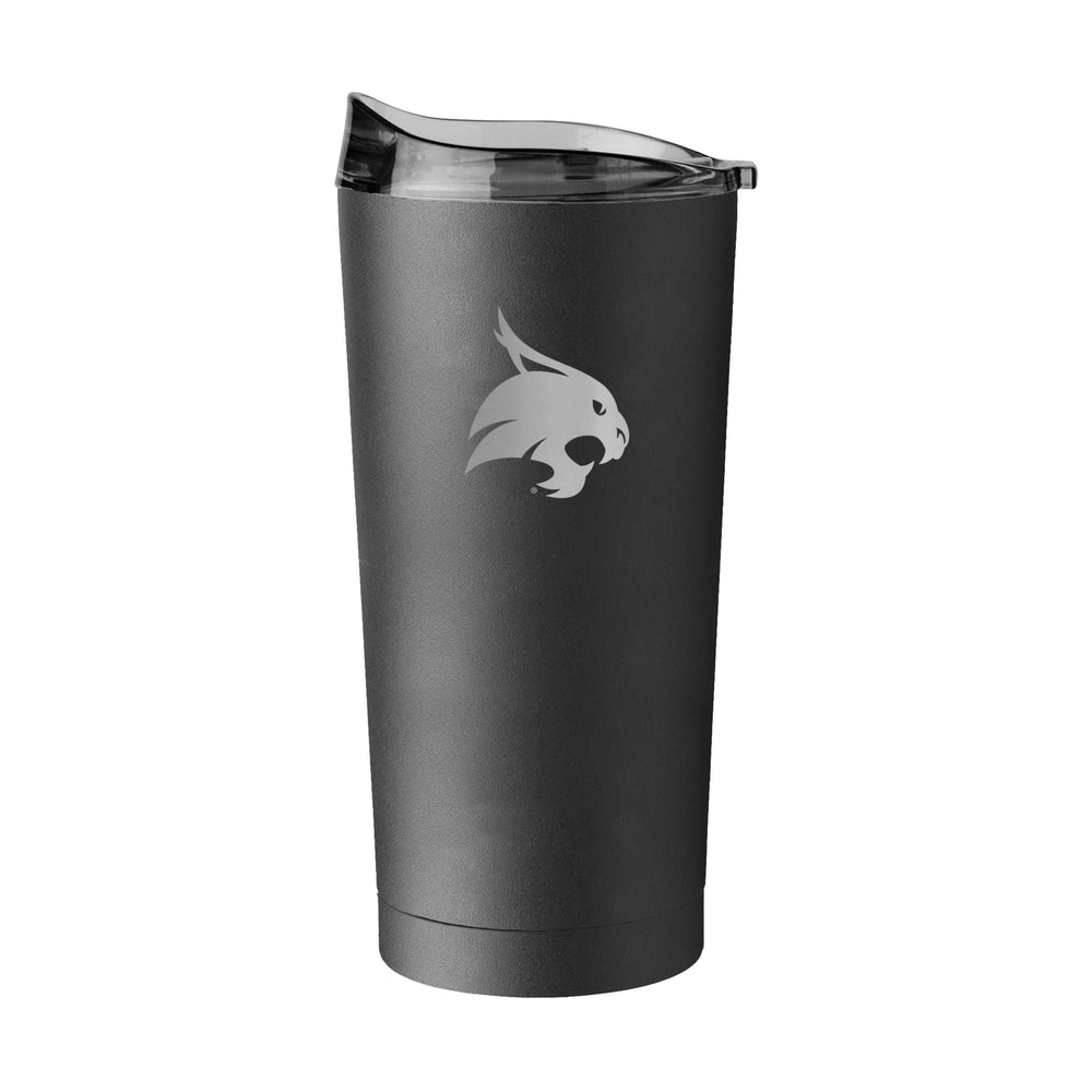 TX State GunMetal 20oz Black Powder Coat Tumbler - Logo Brands - Flyclothing LLC