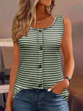Striped Round Neck Tank Top - Trendsi - Flyclothing LLC