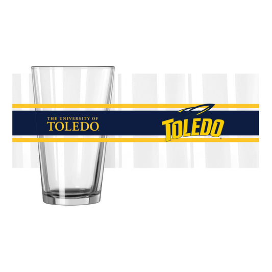 Toledo 16oz Stripe Pint Glass - Logo Brands - Flyclothing LLC