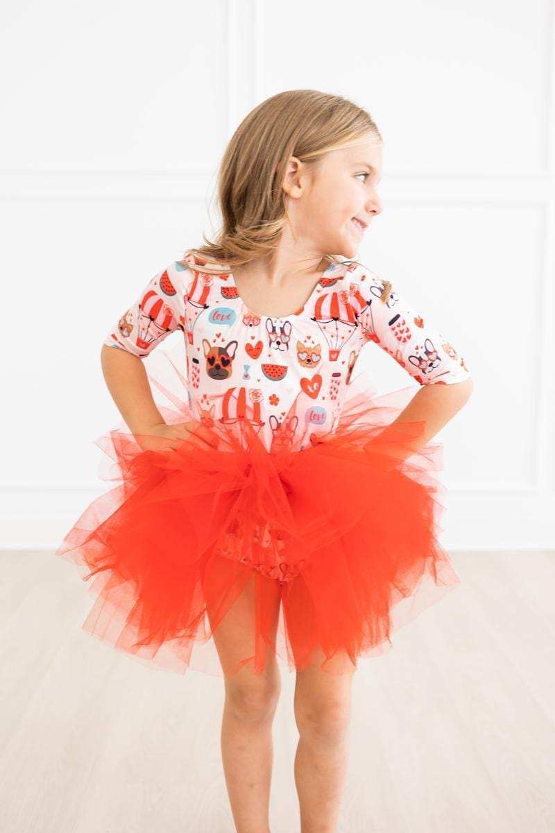 Puppy Love 3/4 Sleeve Tutu Leotard - Mila & Rose ® - Flyclothing LLC