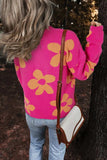 Flower Round Neck Long Sleeve Sweater - Trendsi - Flyclothing LLC
