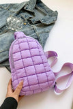 Quilted Nylon Crossbody Bag - Trendsi - Flyclothing LLC