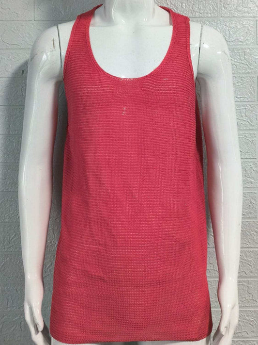Men's Plus Size Scoop Neck Knit Tank - Trendsi - Flyclothing LLC