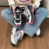 Lace-Up Platform Athletic Shoes - Trendsi - Flyclothing LLC