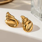 18K Gold-Plated Conch Earrings - Trendsi - Flyclothing LLC