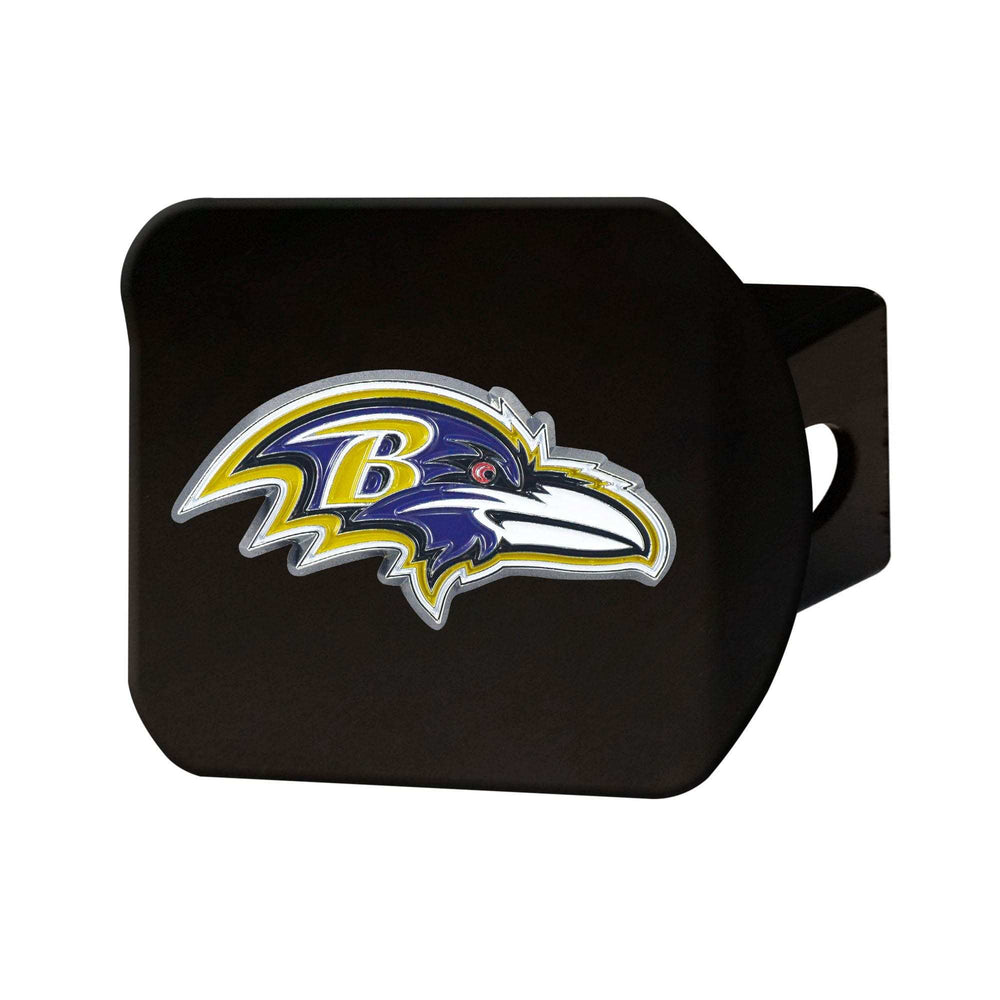 Baltimore Ravens Black Metal Hitch Cover - 3D Color Emblem - Baltimore Ravens - Flyclothing LLC
