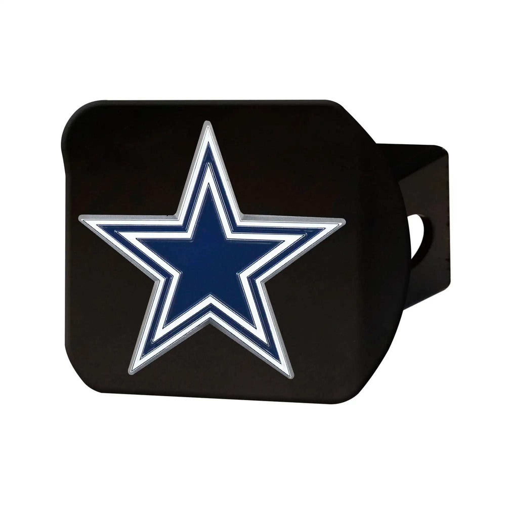 Dallas Cowboys Black Metal Hitch Cover - 3D Color Emblem - Dallas Cowboys - Flyclothing LLC