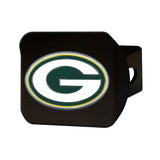 Green Bay Packers Black Metal Hitch Cover - 3D Color Emblem - Green Bay Packers - Flyclothing LLC