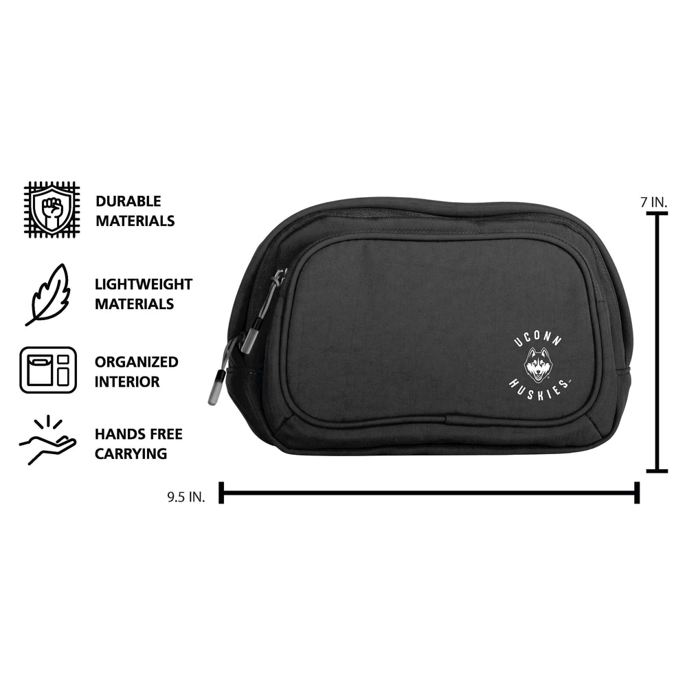 UConn Everyday Black Belt Bag - Logo Brands - Flyclothing LLC