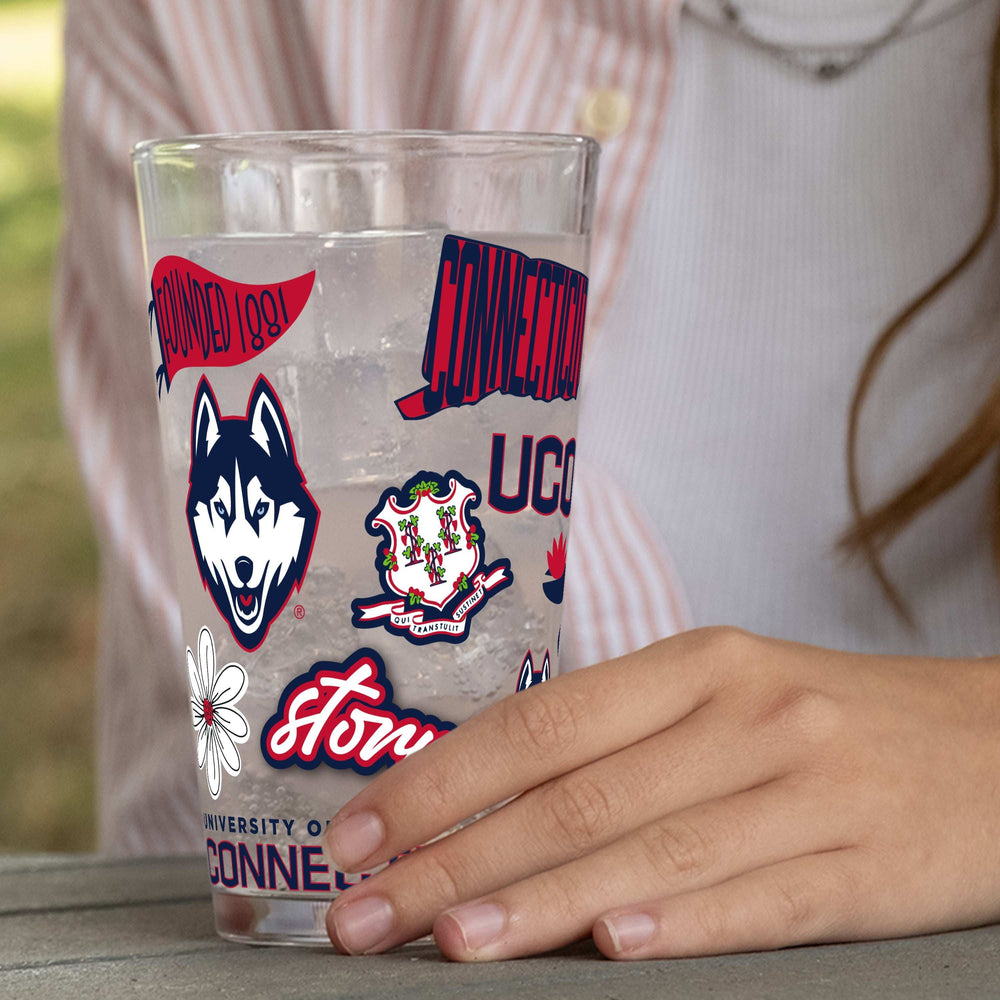 UConn 16oz Native Pint Glass - Logo Brands - Flyclothing LLC