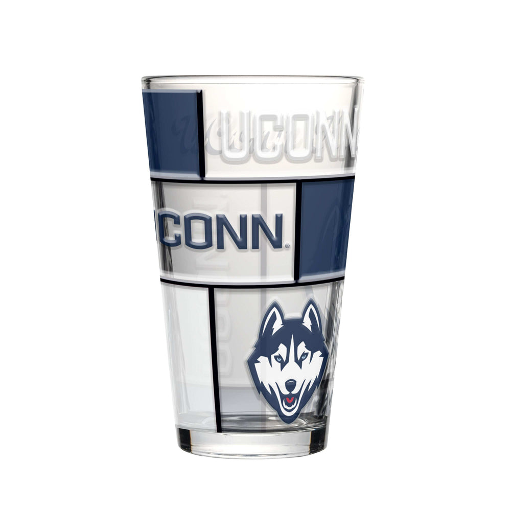 UConn 16oz Quilted Stained Pint Glass - Logo Brands - Flyclothing LLC