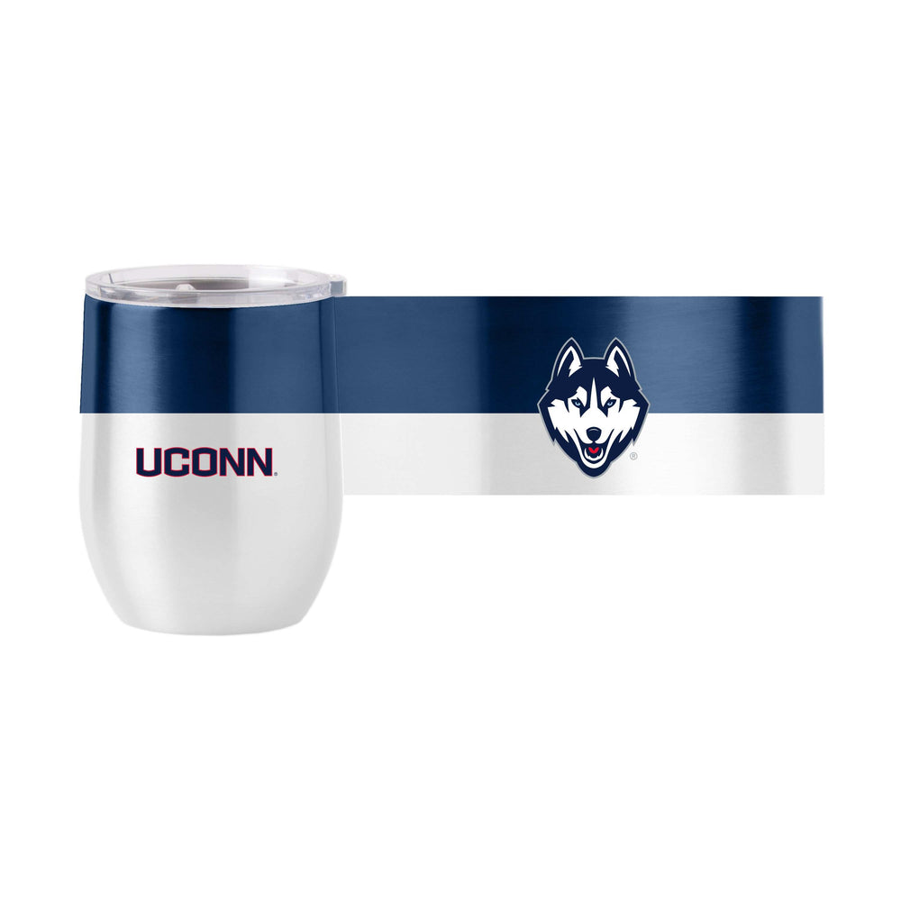 UConn 16oz Colorblock Stainless Curved Beverage - Logo Brands - Flyclothing LLC