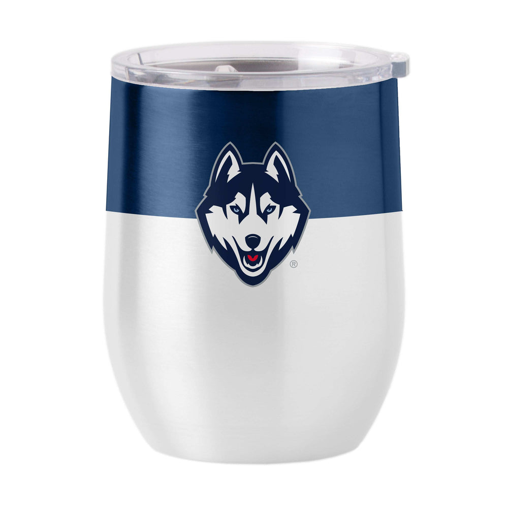UConn 16oz Colorblock Stainless Curved Beverage - Logo Brands - Flyclothing LLC