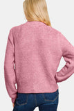 Zenana Button Down Long Sleeve Sweater Cardigan - Trendsi - Flyclothing LLC
