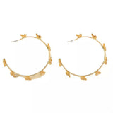 Butterfly Vine Hoop Earrings - Trendsi - Flyclothing LLC