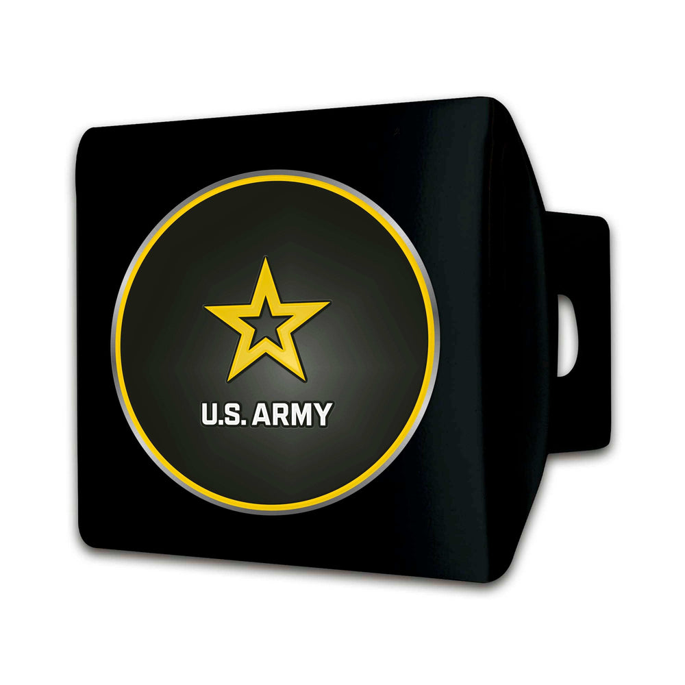 U.S. Army Black Metal Hitch Cover - 3D Color Emblem - U.S. Army - Flyclothing LLC