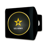 U.S. Army Black Metal Hitch Cover - 3D Color Emblem - U.S. Army - Flyclothing LLC