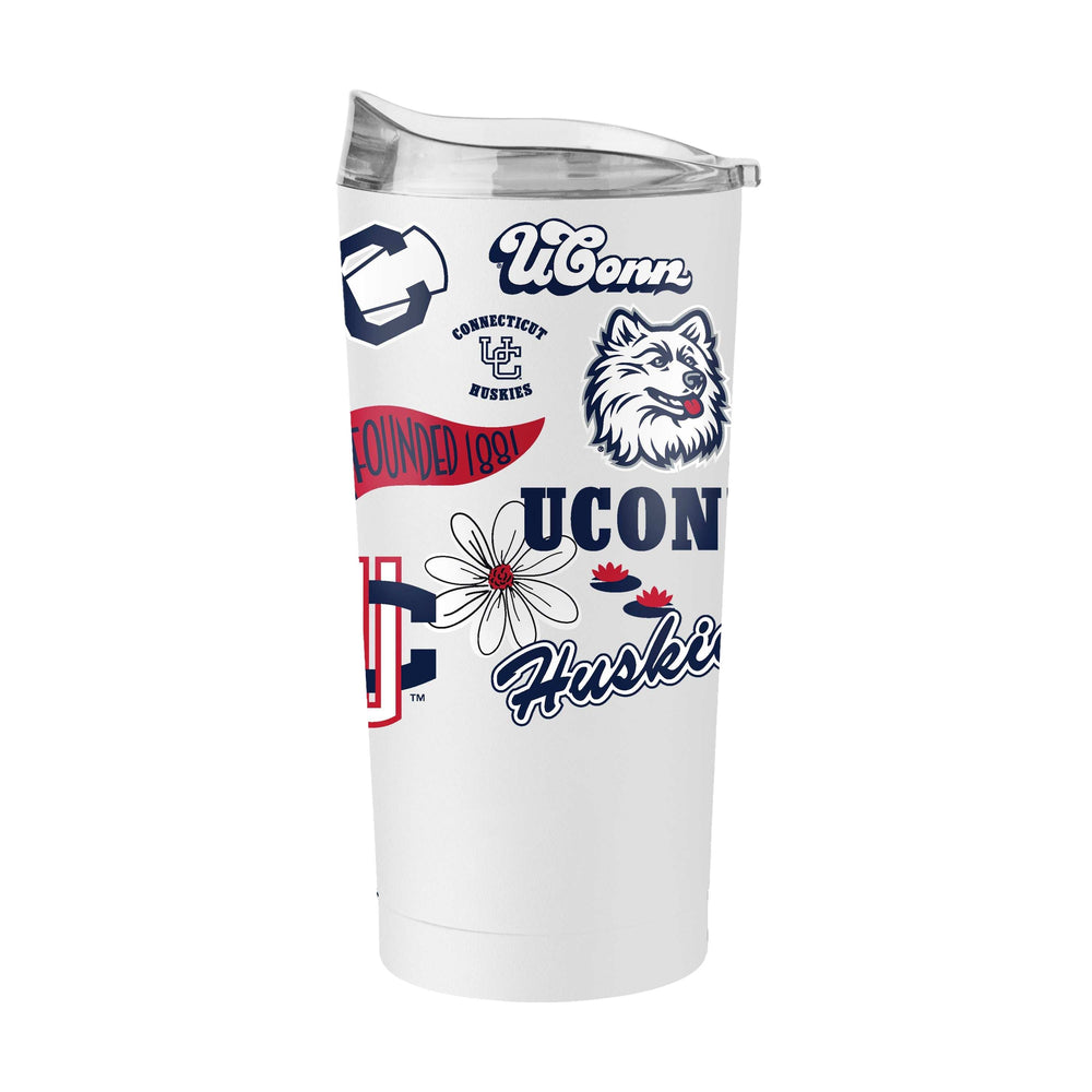 UConn Vintage 20oz Native Powder Coat Tumbler - Logo Brands - Flyclothing LLC