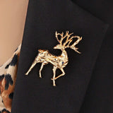 Alloy Reindeer Brooch - Trendsi - Flyclothing LLC