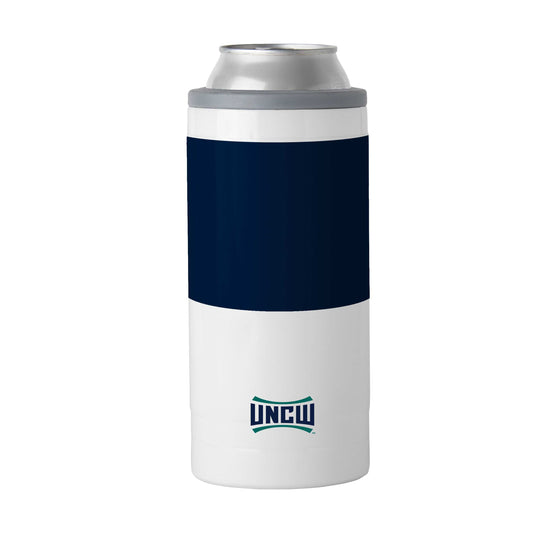 UNC Wilmington 12oz Colorblock Slim Can Coolie - Logo Brands - Flyclothing LLC