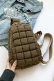 Quilted Nylon Crossbody Bag - Trendsi - Flyclothing LLC