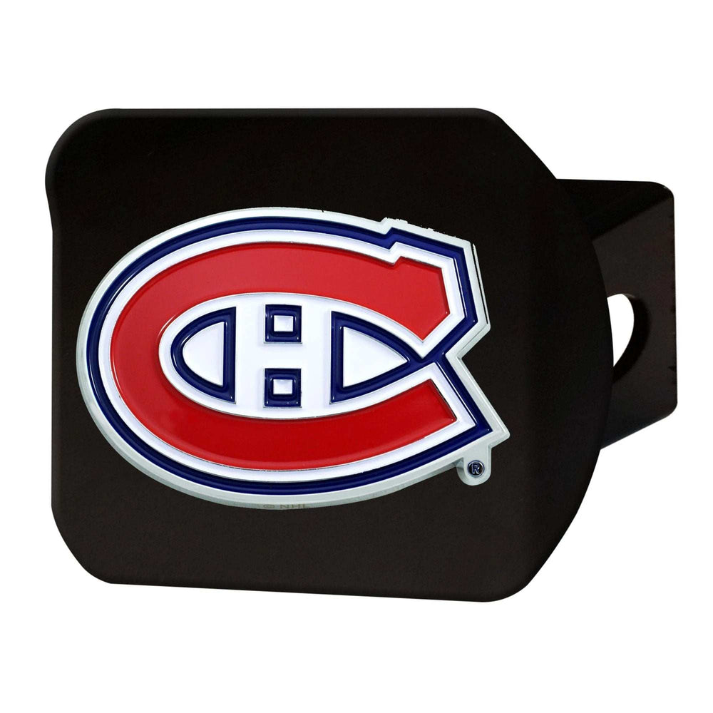 Montreal Canadiens Black Metal Hitch Cover - 3D Color Emblem - Montreal Canadiens - Flyclothing LLC