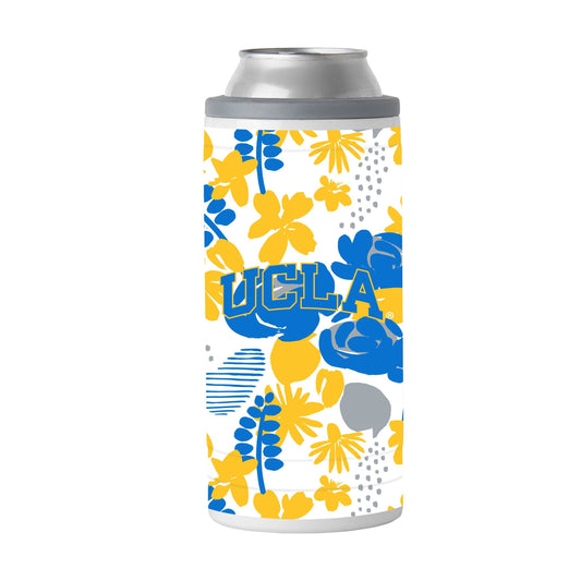 UCLA 12oz Floral Slim Can Coolie - Logo Brands - Flyclothing LLC