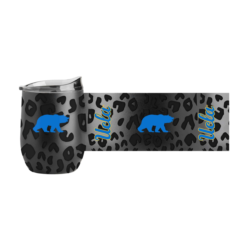 UCLA Leopard 16oz Black Powdercoat Curved Beverage - Logo Brands - Flyclothing LLC